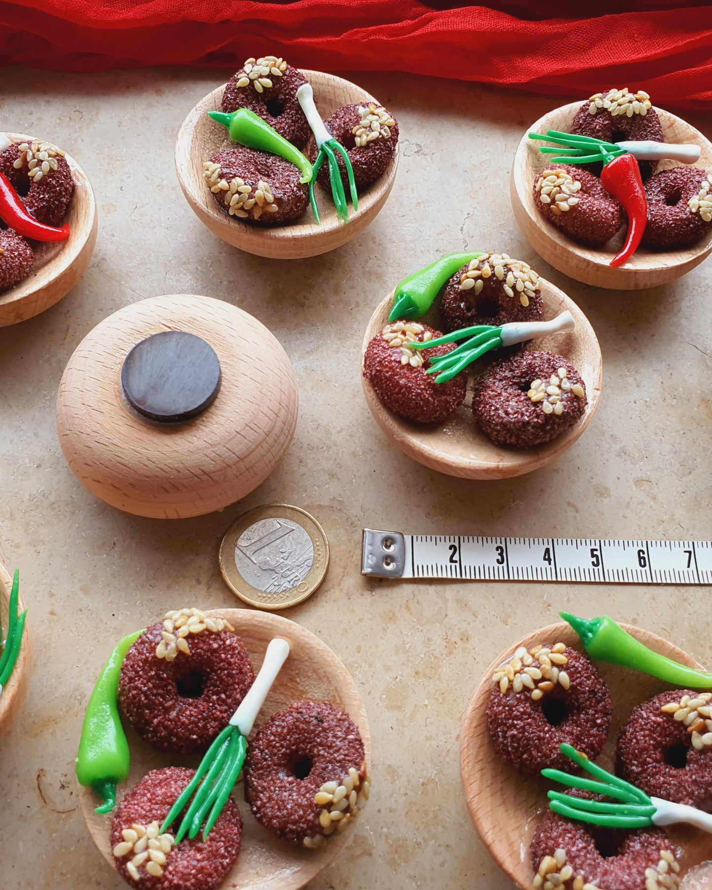 Falafel-Teller mit Kühlschrankmagnet
