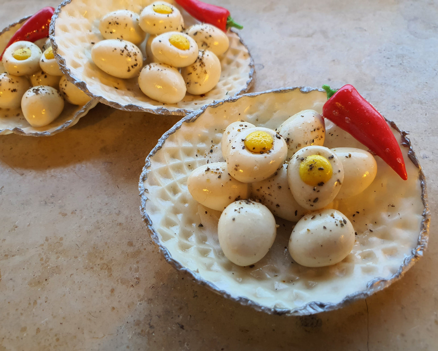 Gekochte Eier mit/ohne Kühlschrankmagnet