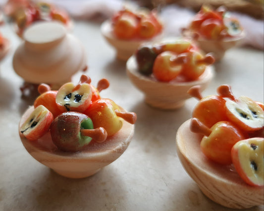 Apfel-Holzschale mit/ohne Kühlschrankmagnet