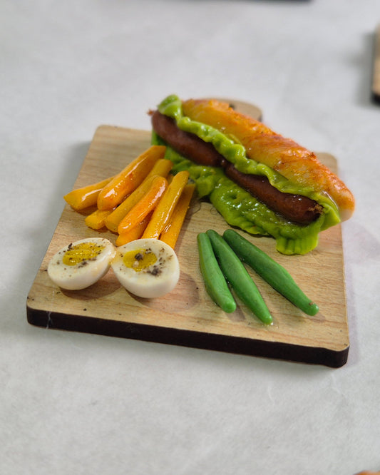 Brötchen Bratwurst-Brett mit/ohne Kühlschrankmagnet