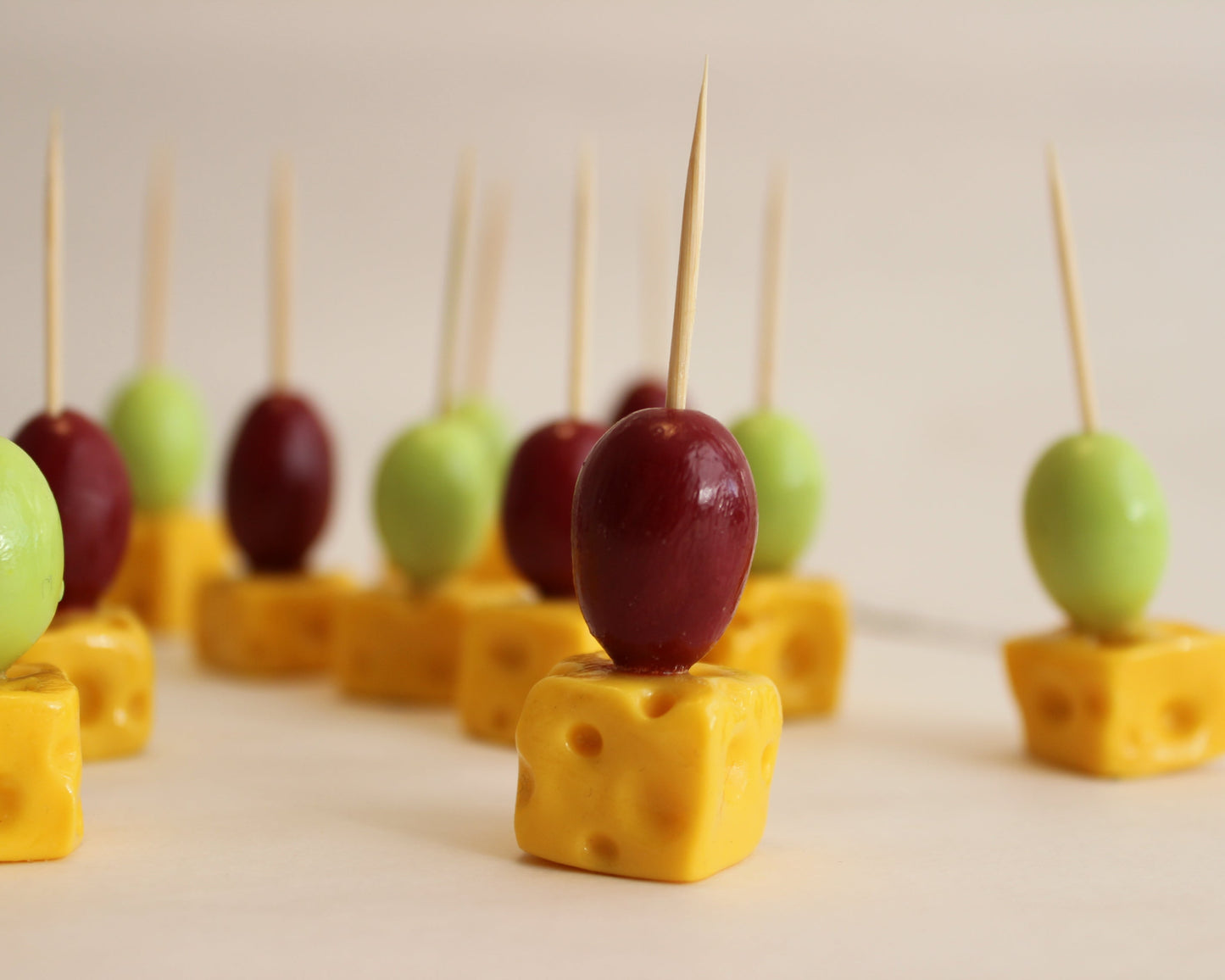 Käse Trauben Spieße, Fake Fingerfood