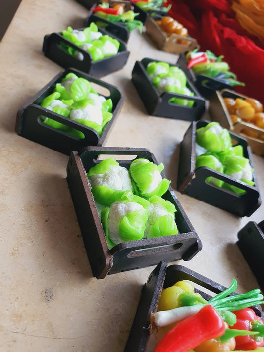 Blumenkohlkiste als Miniaturen