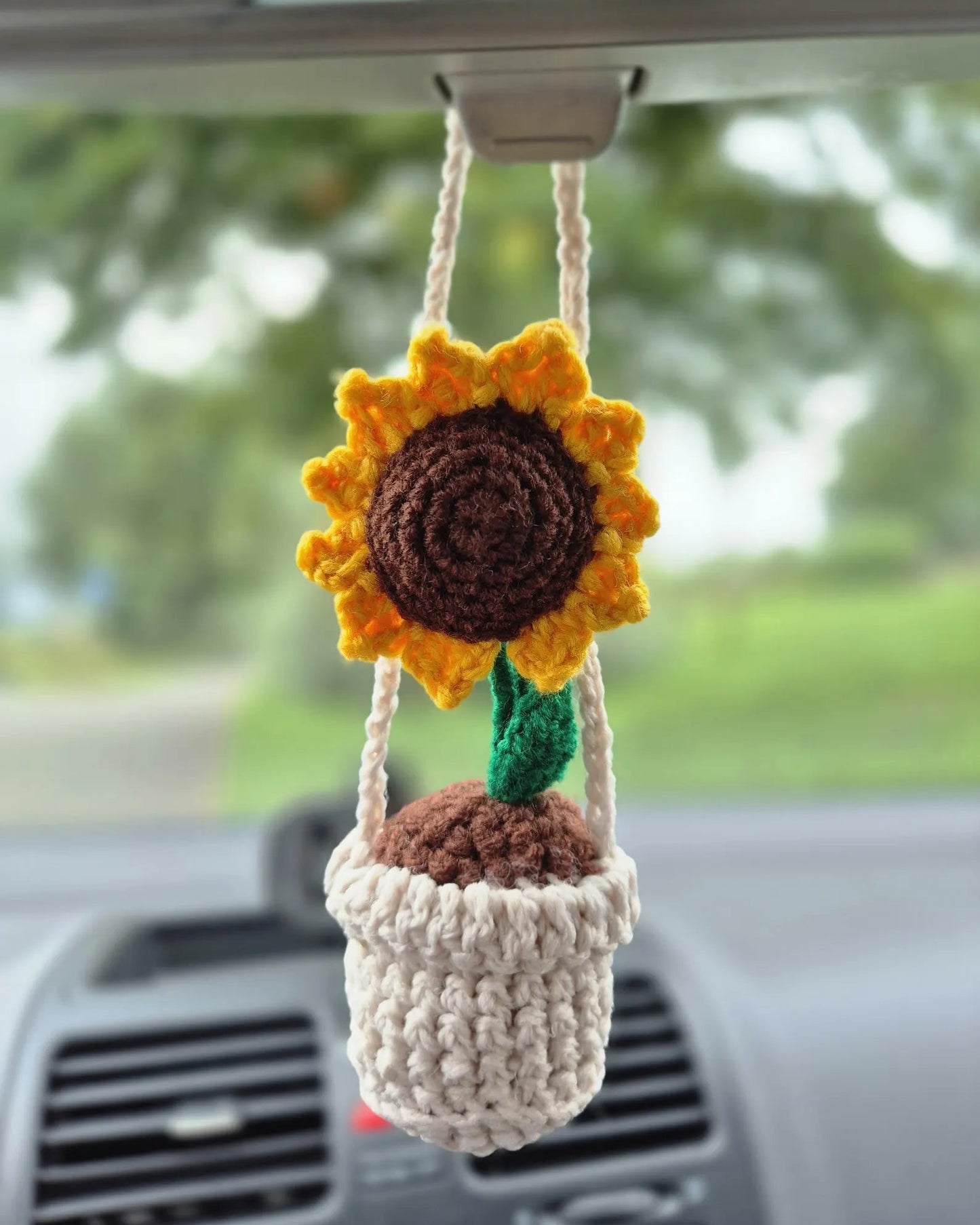 Gehäkelt Sonnenblume-Anhänger