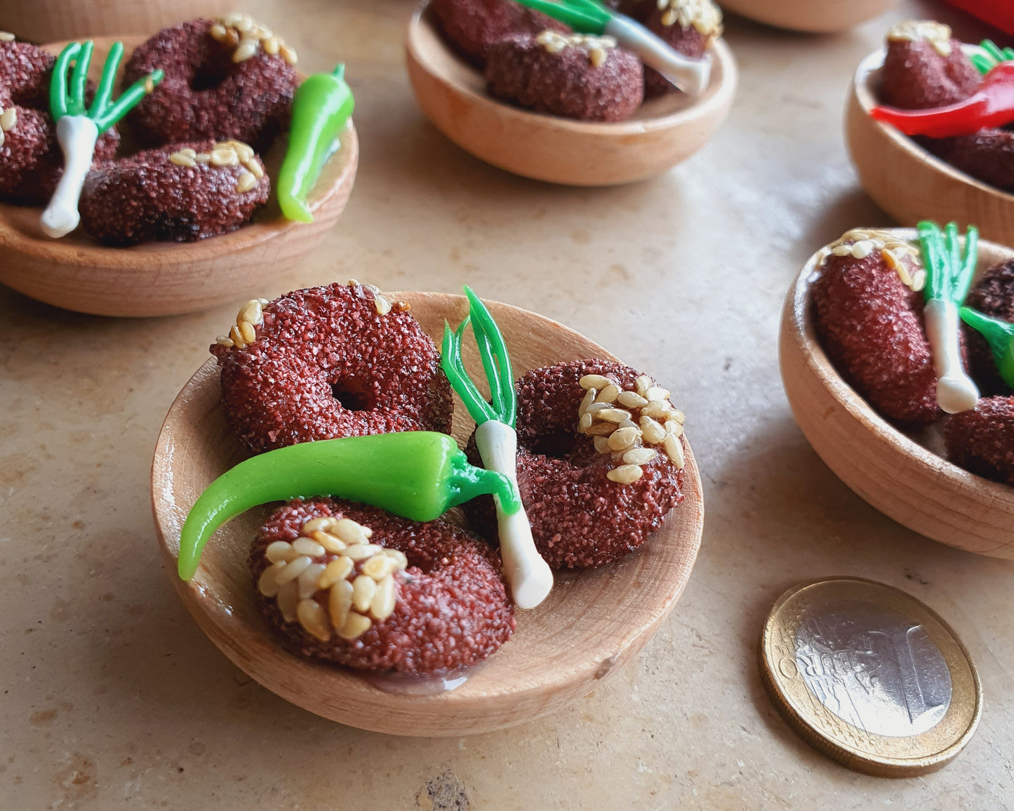 Falafel-Teller mit Kühlschrankmagnet