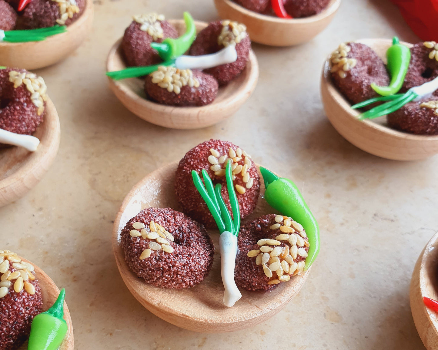 Falafel-Teller mit Kühlschrankmagnet