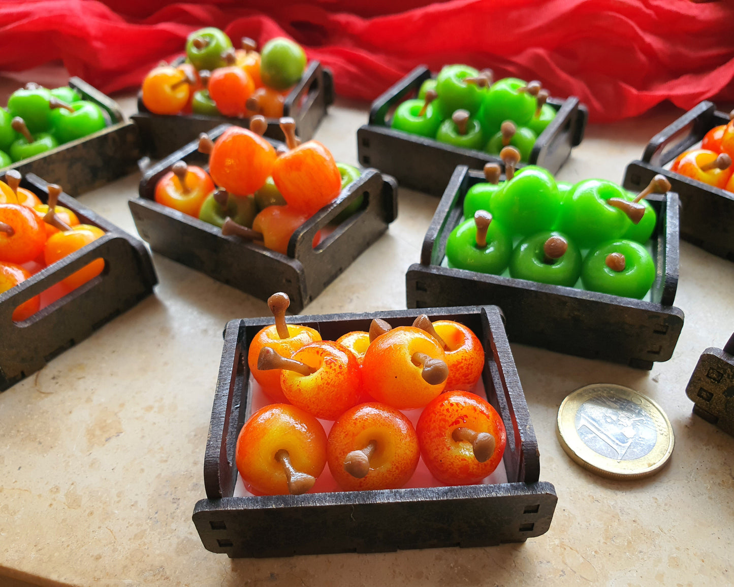 Apfelkiste als Miniaturen