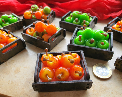 Apfelkiste als Miniaturen