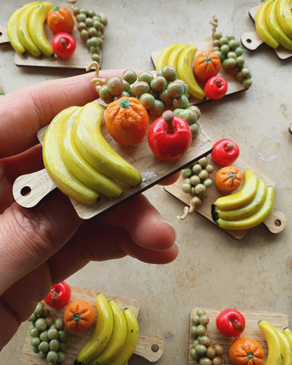 Obstbrett mit Kühlschrankmagnet