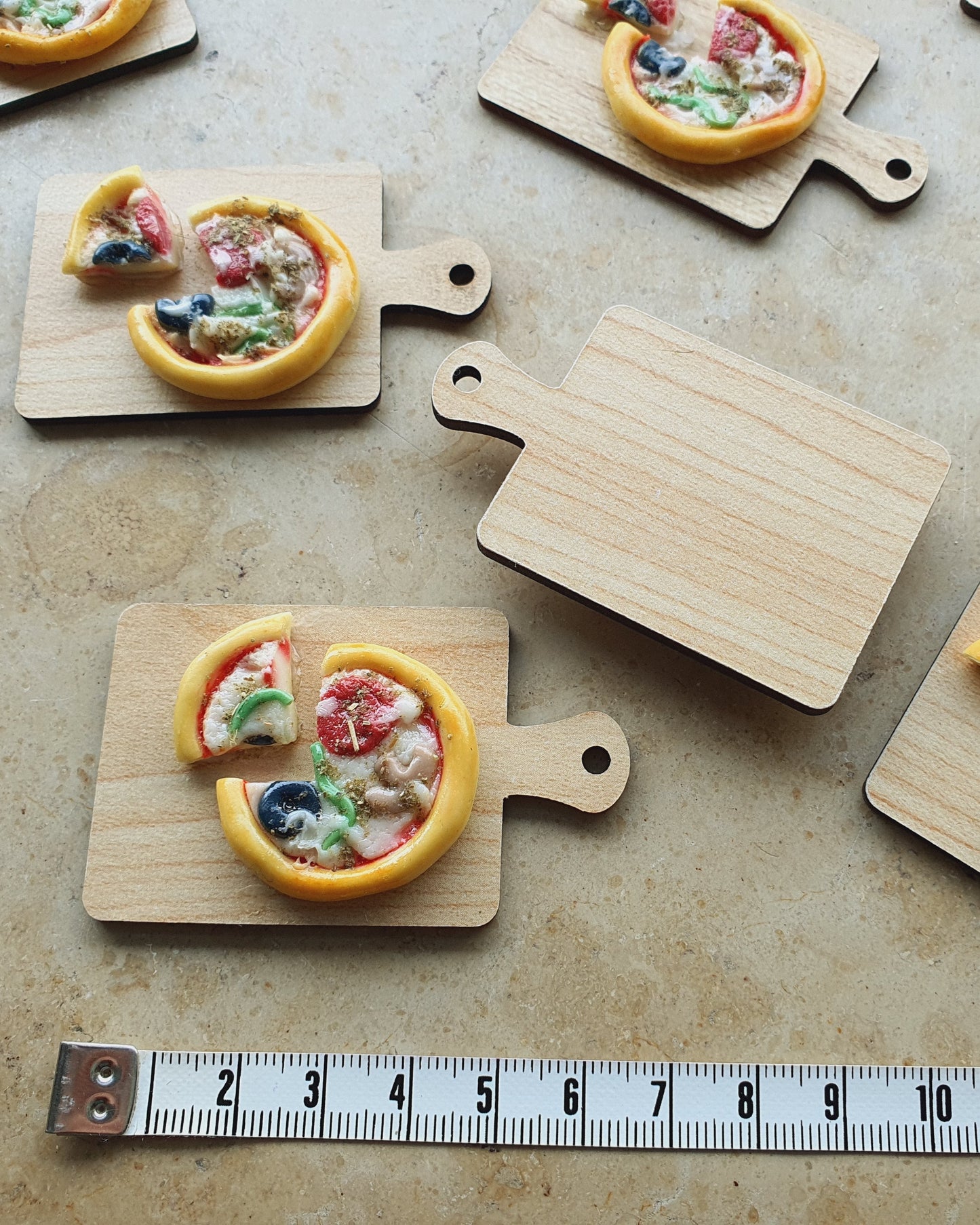 Pizza mit/ohne Kühlschrankmagnet