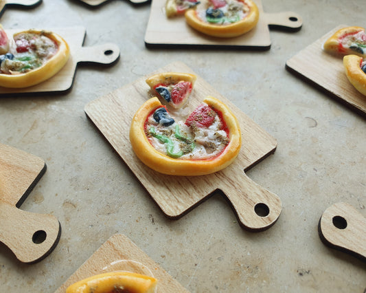 Pizza mit/ohne Kühlschrankmagnet