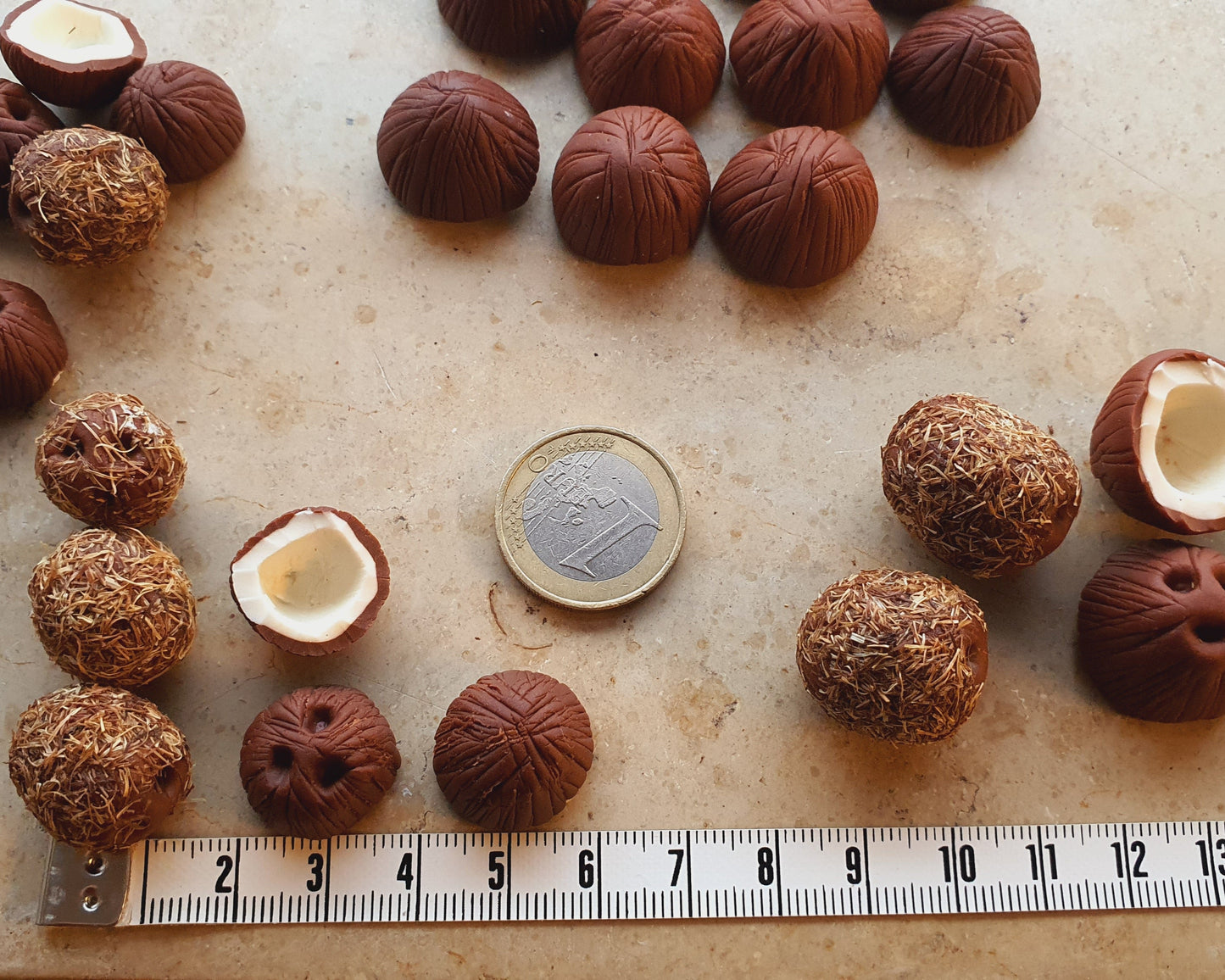 Kokosnuss als Miniaturen