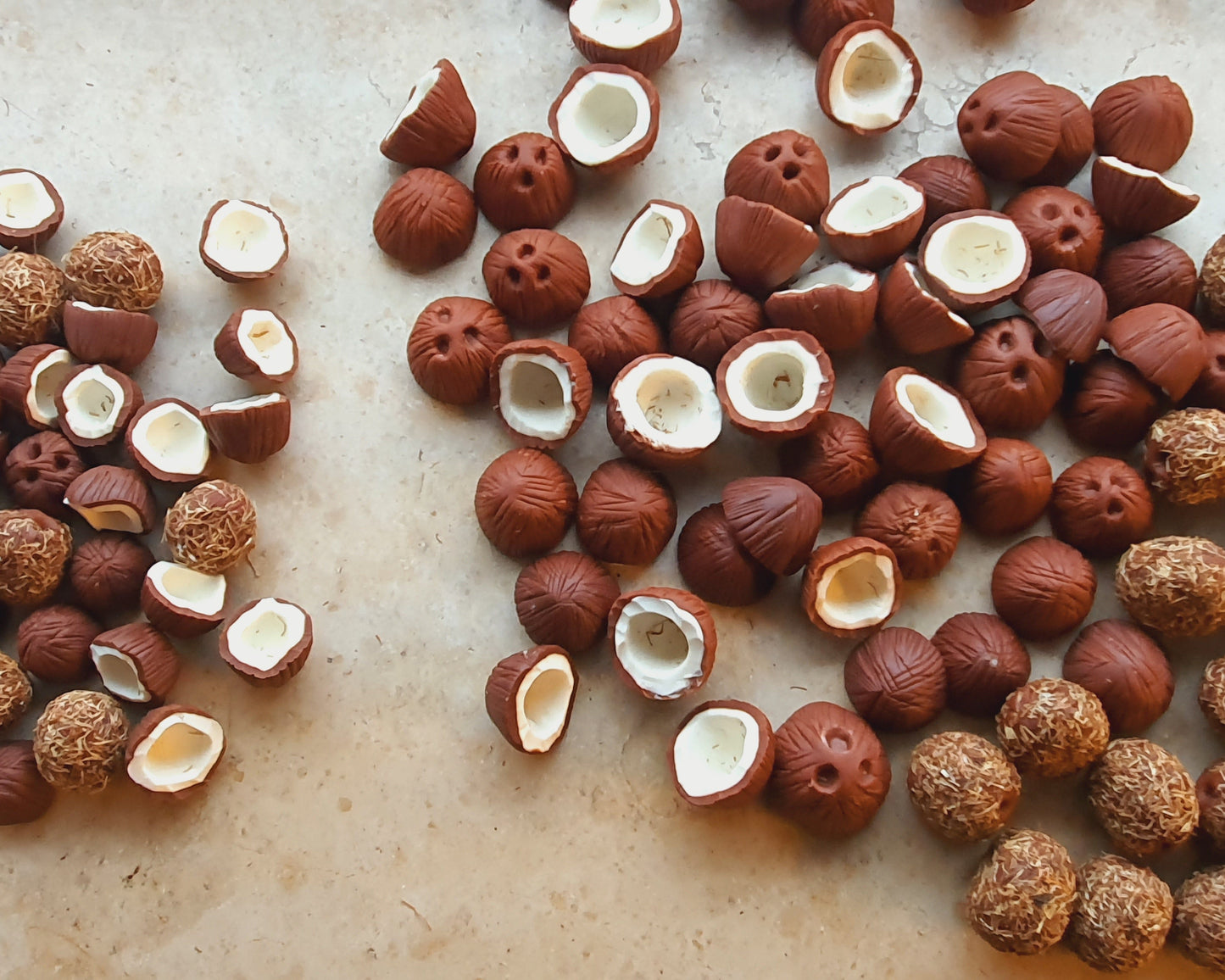 Kokosnuss als Miniaturen