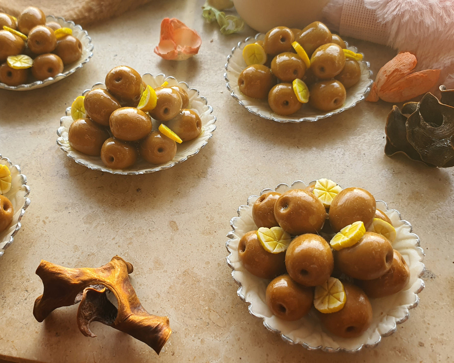 Fake Oliven/Oliven Tapas mit/ohne Kühlschrankmagnet