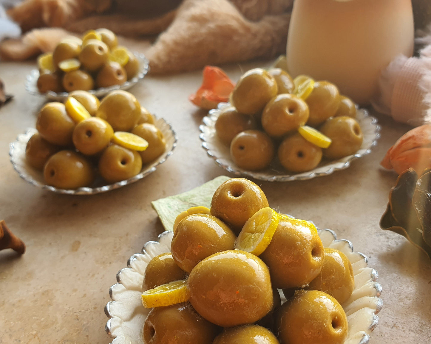 Fake Oliven/Oliven Tapas mit/ohne Kühlschrankmagnet