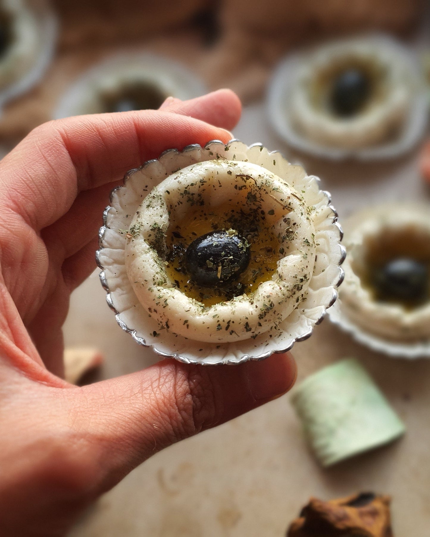 Joghurt/Labneh -Tapas mit/ohne Kühlschrankmagnet