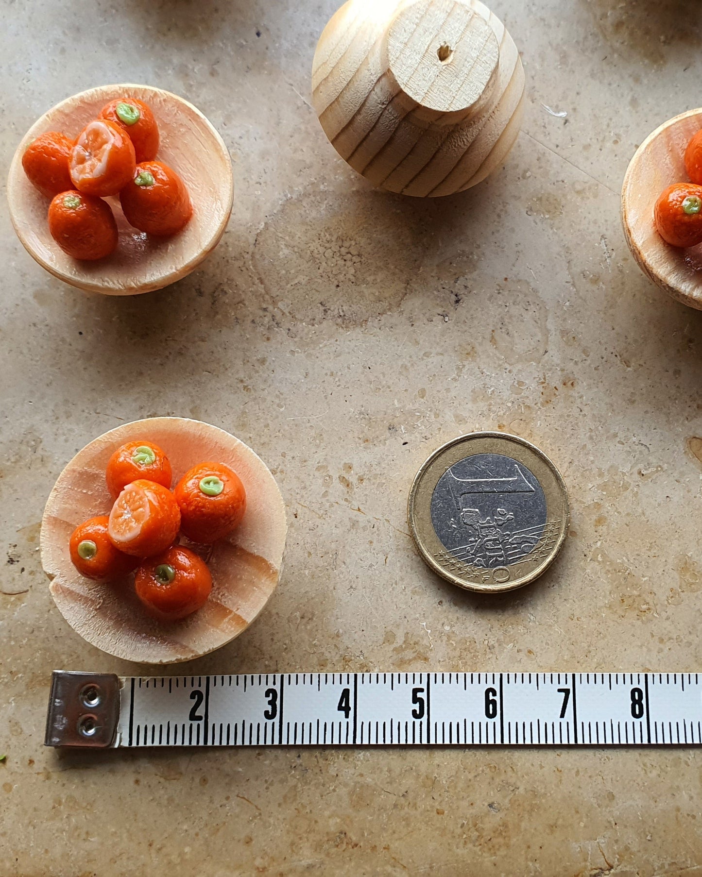 Orangen-Holzschale mit/ohne Kühlschrankmagnet