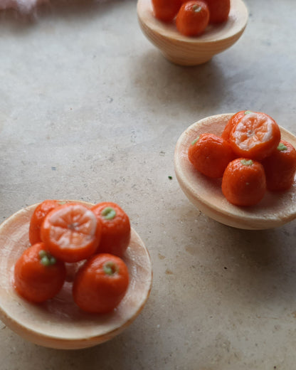 Orangen-Holzschale mit/ohne Kühlschrankmagnet