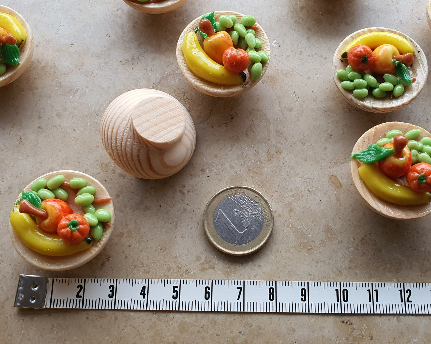 Obst-Holzschale mit/ohne Kühlschrankmagnet