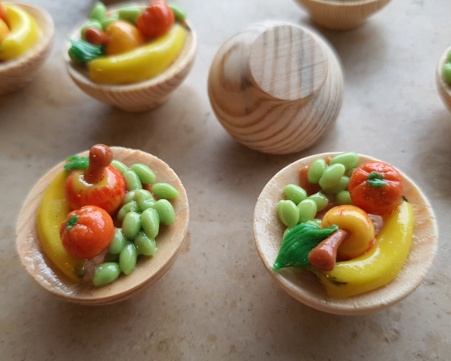 Obst-Holzschale mit/ohne Kühlschrankmagnet