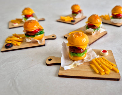 Burger-Schneidebrett mit/ohne Kühlschrankmagnet