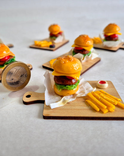 Burger-Schneidebrett mit/ohne Kühlschrankmagnet