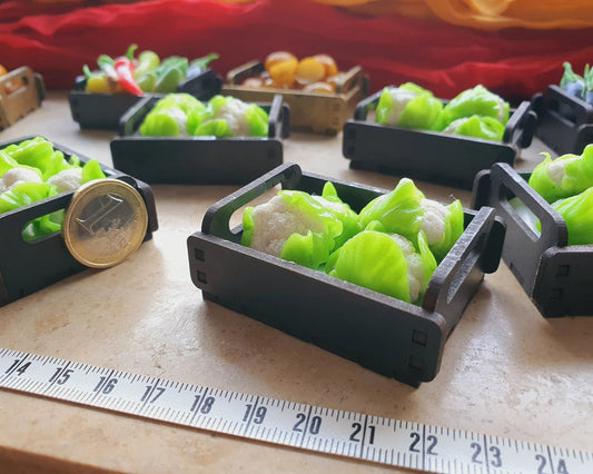 Blumenkohlkiste als Miniaturen