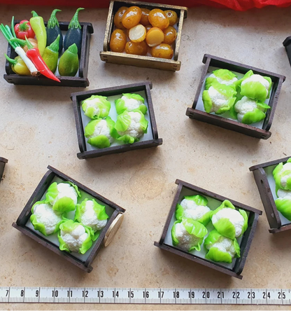 Blumenkohlkiste als Miniaturen