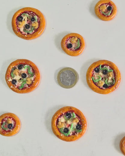 Pizza mit / ohne Kühlschrankmagnet