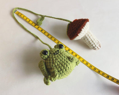 Gehäkelte Frosch Rückspiegel-Anhänger