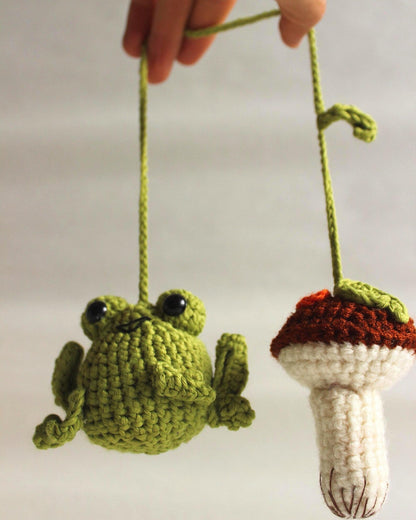 Gehäkelte Frosch Rückspiegel-Anhänger