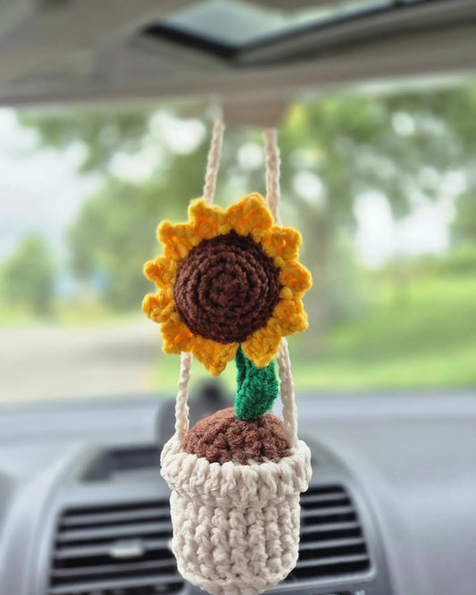 Gehäkelt Sonnenblume-Anhänger