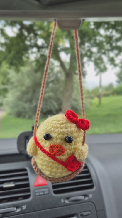 Gehäkelter Ente Rückspiegel-Anhänger