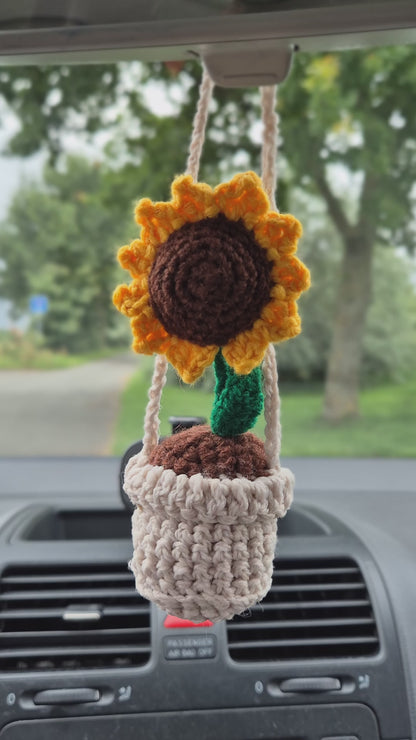 Gehäkelt Sonnenblume-Anhänger