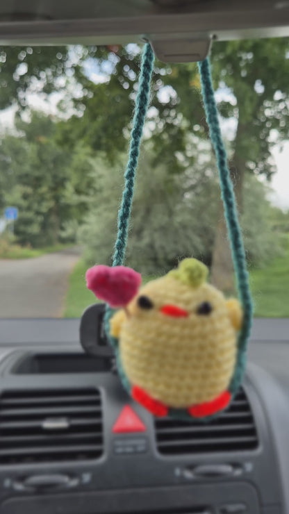Gehäkelter Ente Rückspiegel-Anhänger